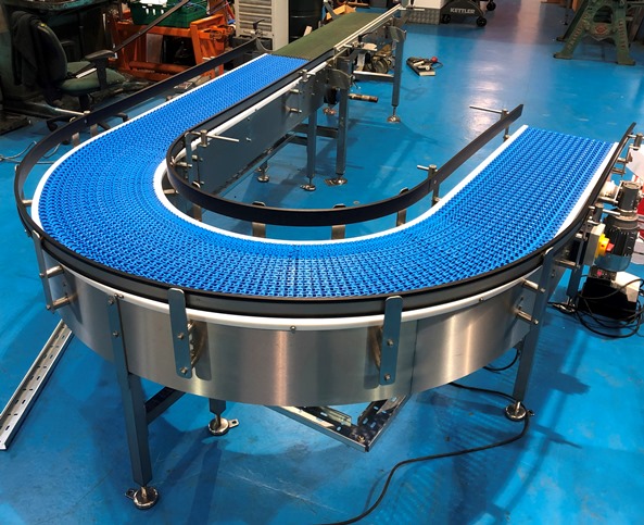 U Shaped Conveyor using Modular Belting