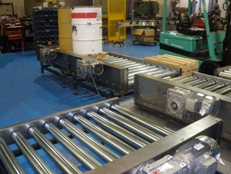 chain roller conveyor with turntable